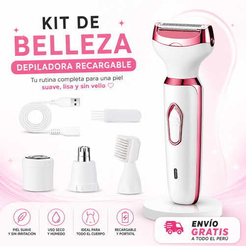 DEPILADORA RECARGABLE 4 en 1