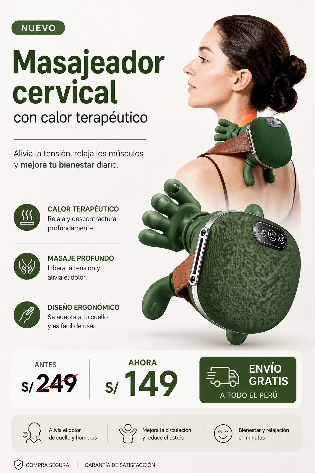 Masajeador Cervical con Calor Terapéutico™